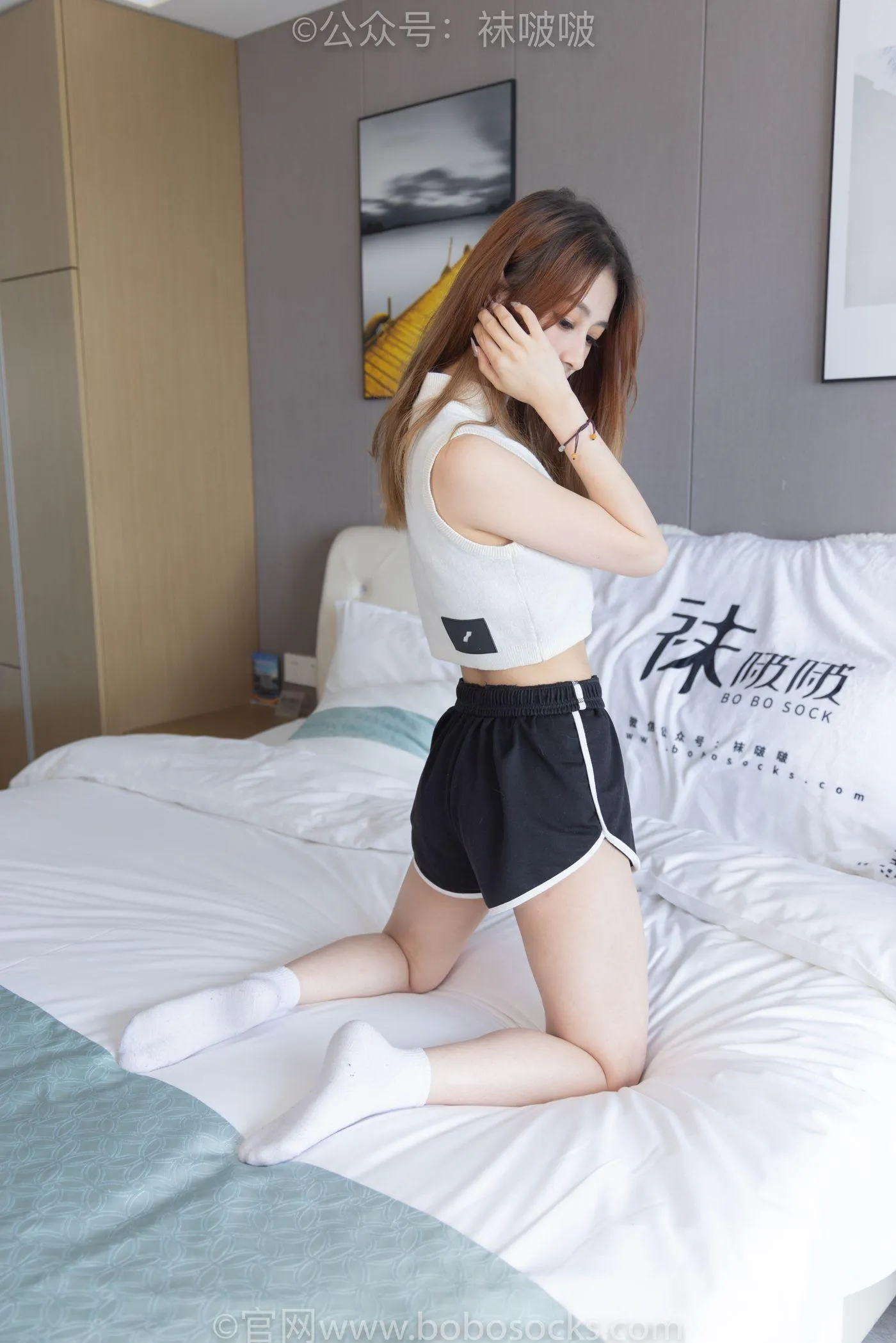 [BoBoSocks袜啵啵]NO.084 苏苏-运动鞋、日常所穿白棉袜、裸足 [140P]插图8